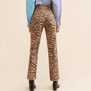 NWT Wrangler Wild West High-Rise Tiger Print Jeans, Free People Collab - Size 27